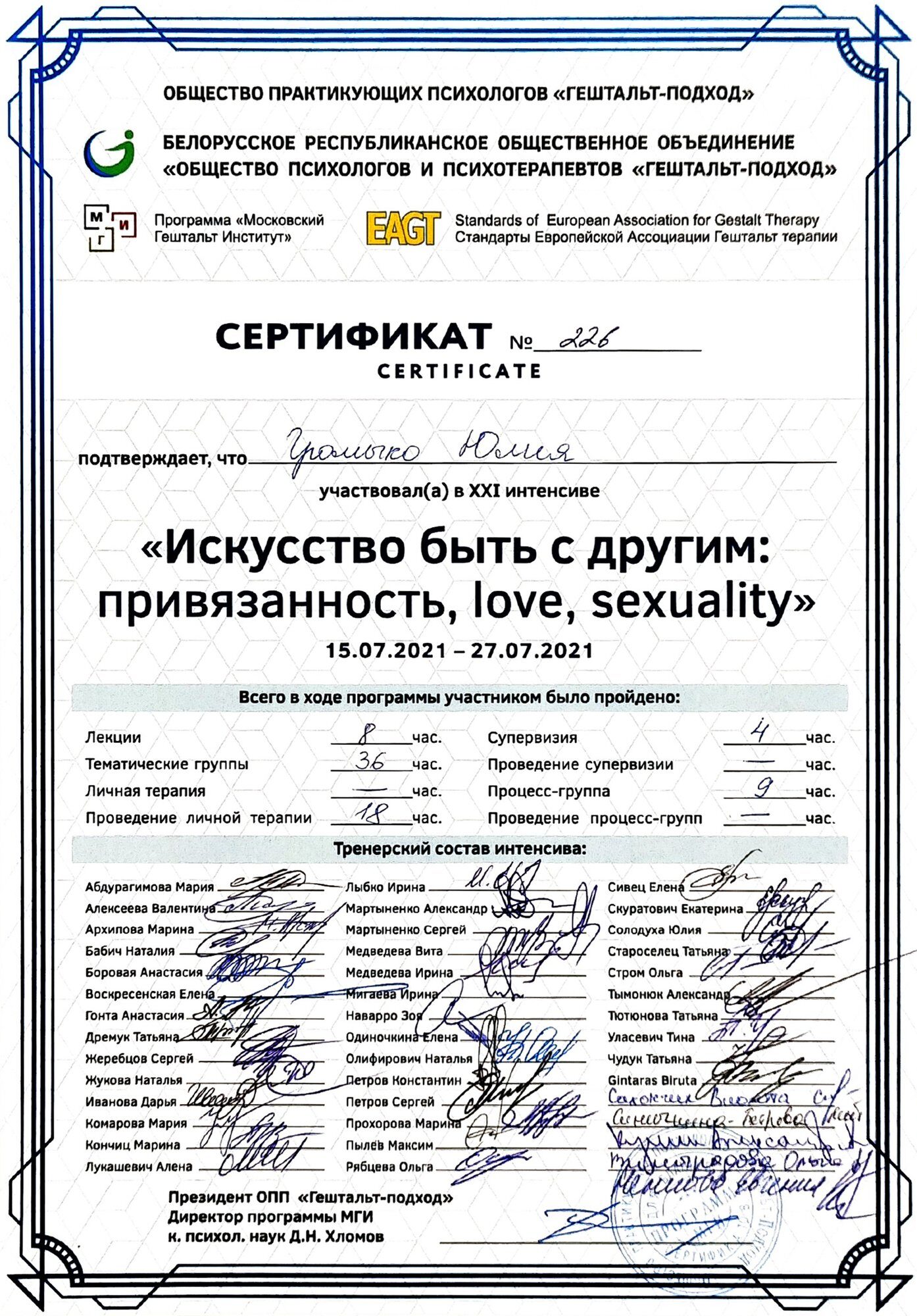 Интенсив 2021 года